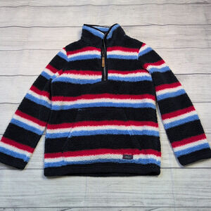 7/8 Joules Striped Sherpa Pullover